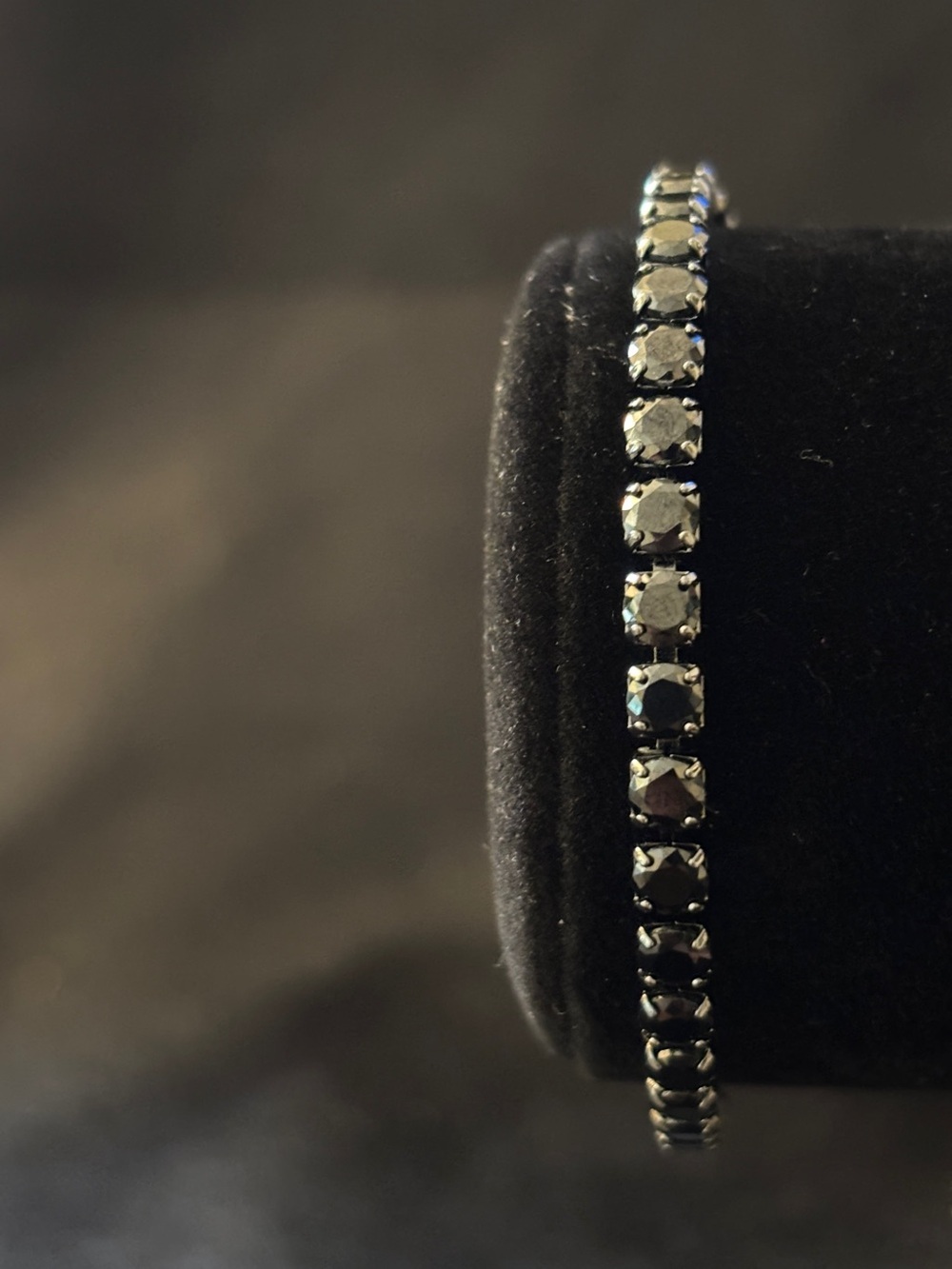 4mm Black Tone Tennis CZ Bracelet 7 1/2in. - Picture 5 of 15